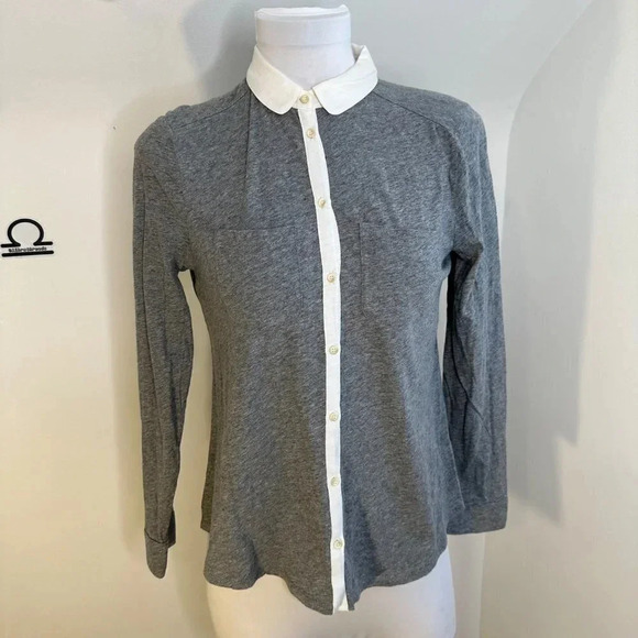 Ann Taylor LOFT Button‎ Up Cotton Shirt - Picture 1 of 5